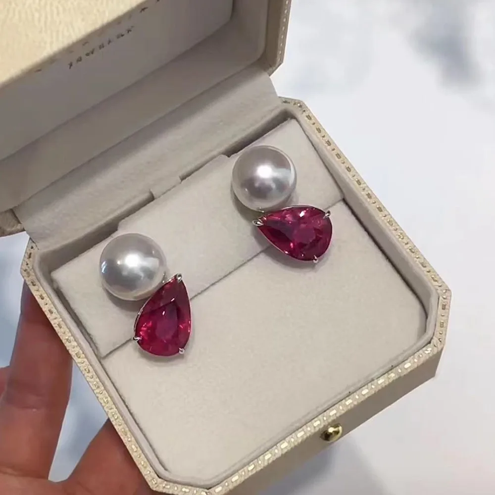 Freshwater Shell Pearl Stud Earrings Real 925 Sterling Sliver Earring Cultured White Pearl for Women Earring Jewelry Wholesale
