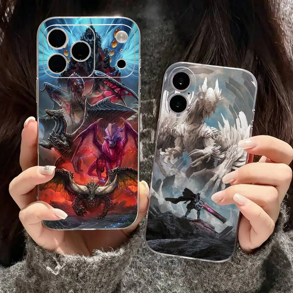 Monster H-Hunter Game  Phone Case For iPhone17,16,15,14,13,12,11 Plus,Pro Max Soft Transparent Cover