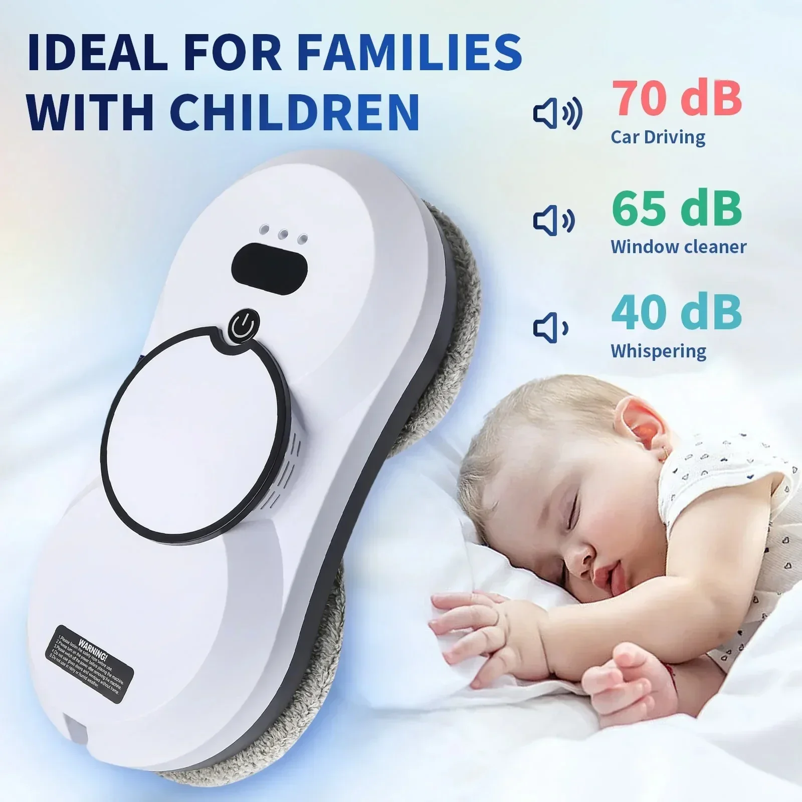 Automatic High-Rise Window Cleaning Robot, Dual-Sided Spray & Brushless Motor for Skyscraper/Home/Office Glass Maintenance