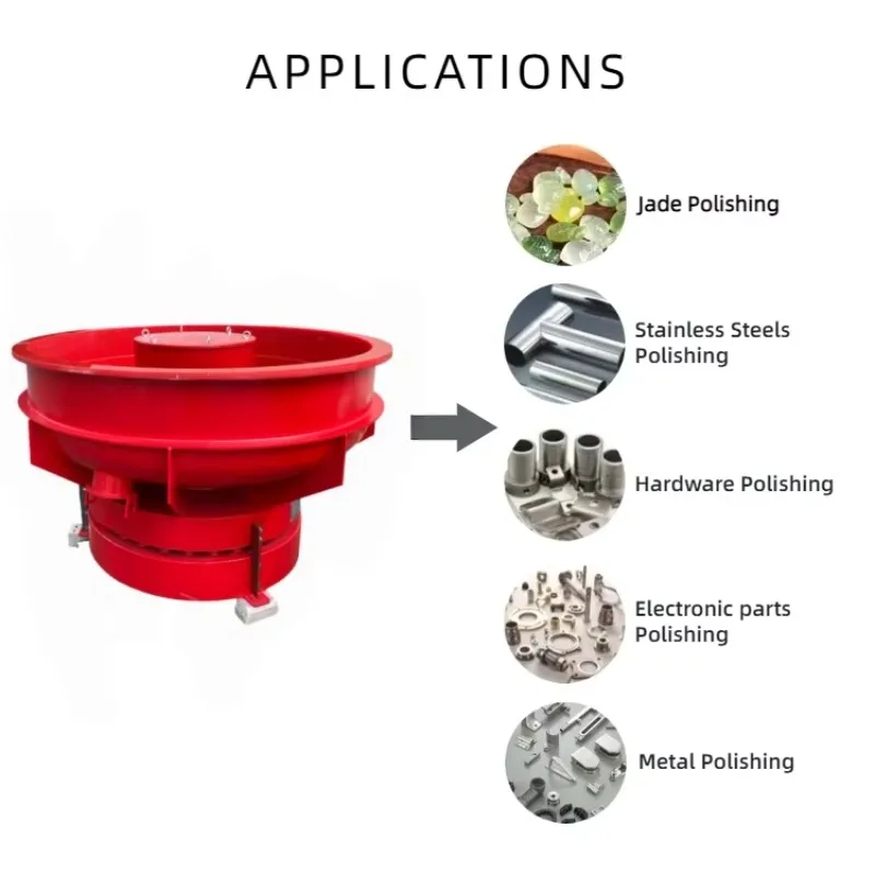 800L Vibratory Grinding Machine Stainless Steel Cutlery Deburring Auto Vibratory Polish Machine