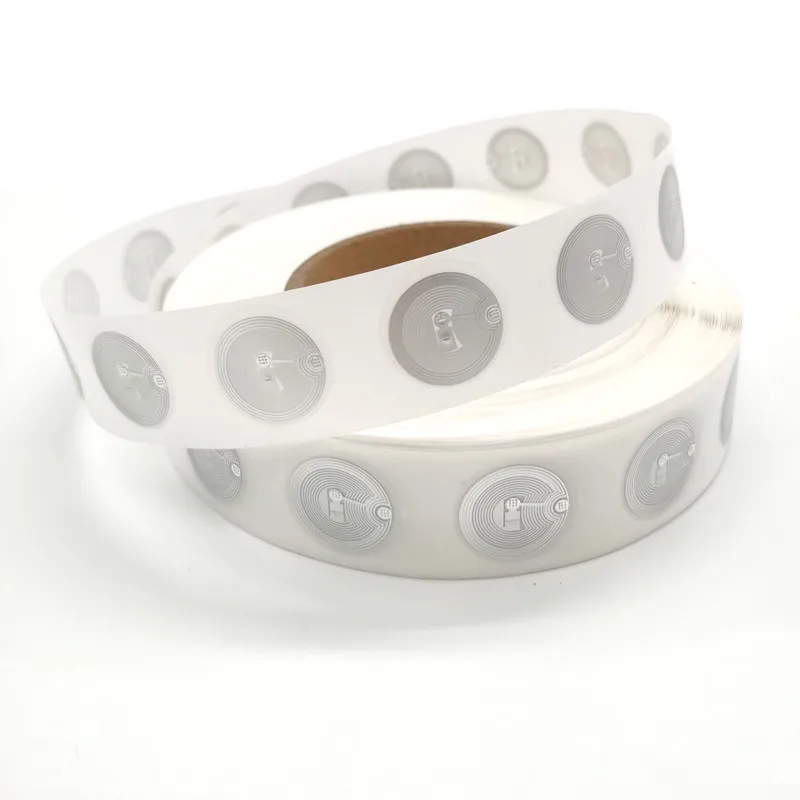 50pcs NFC N215 Coin TAG Key 13.56MHz Original215 Card Label RFIDTags Labels Round 25mm