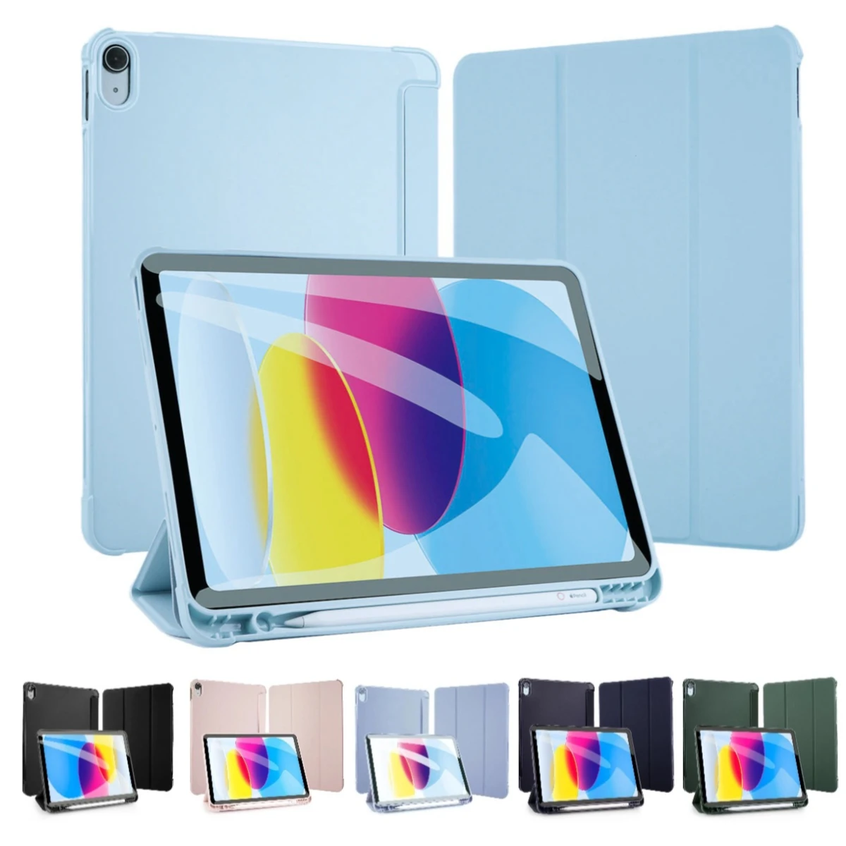 

Чехол для iPad Air 11 13 M2 2024 Pro 11 13 Для Pro 11 12.9 10-го поколения Air 10.9 iPad 5/6th 9.7 10.5 7/8/9th 10.2 Mini4/5/6 Cover