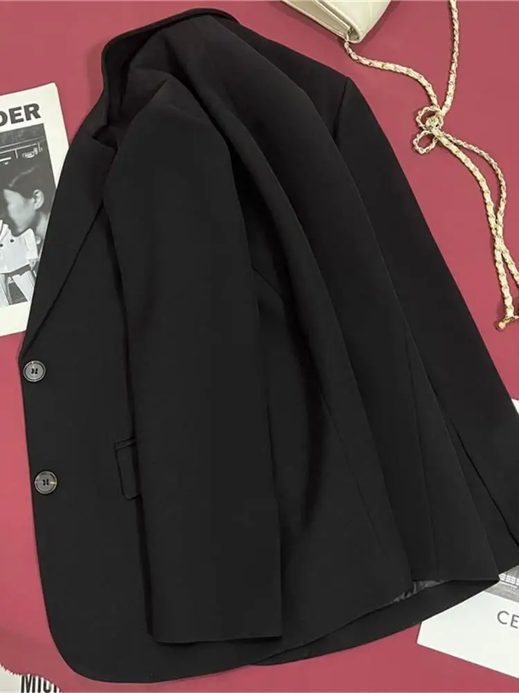 Bla Suit Jaet Donna Casual Sle Versione coreana Primavera Autunno Nuovo arrivo Ele ort Lunghezza Chiusura a bottone singolo