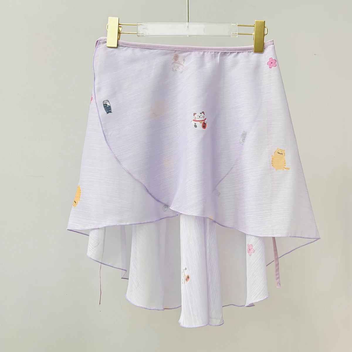 

Женская балетная юбка на шнуровке для богатства, танцевальная юбка с кошачьим принтом, комбинезон для взрослых, мини-юбка для занятий девочками