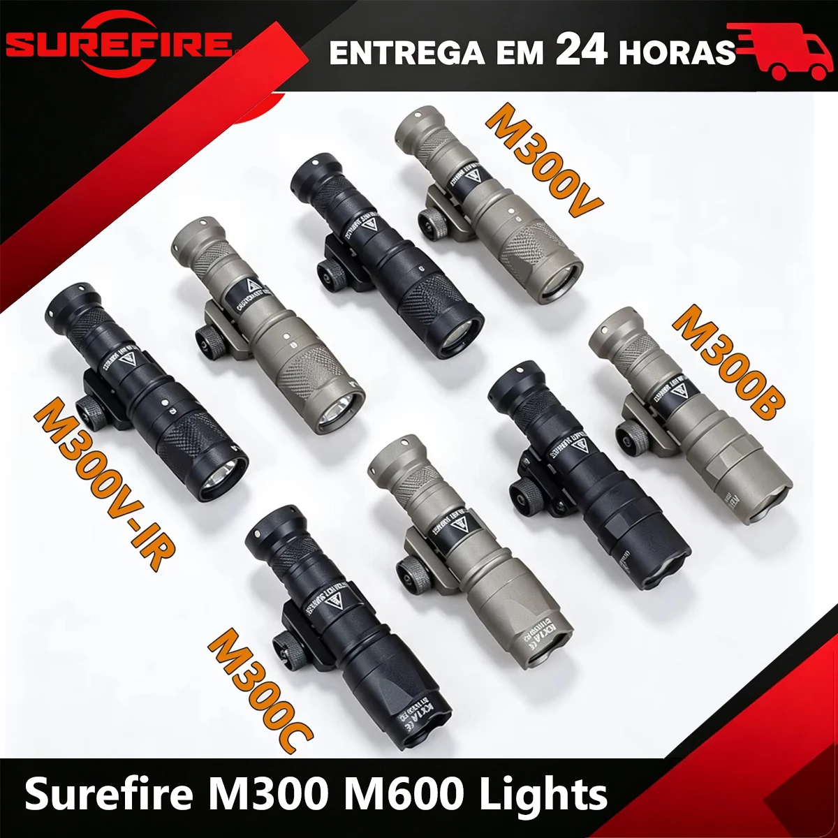 Tactical SF M300 M300B M300V IR Surefire Pressure Remote Switch Flashlight Airsoft Hunting Scout Light For AR15 HK416 M16 M4