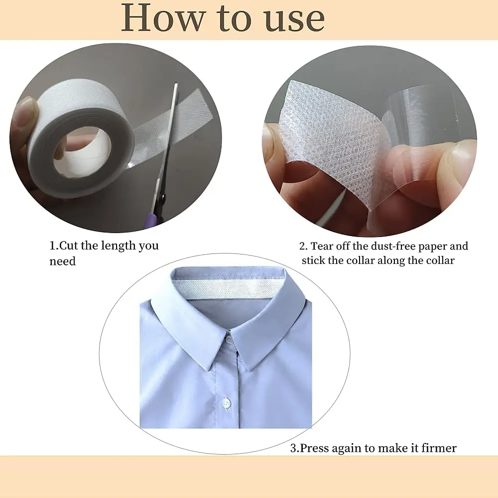 30M  Collar Protector Sweat Pads, Self-adhesive Shirt Collar Protector Absorbent Sweat Shields Pad for Hat Shirt image 4