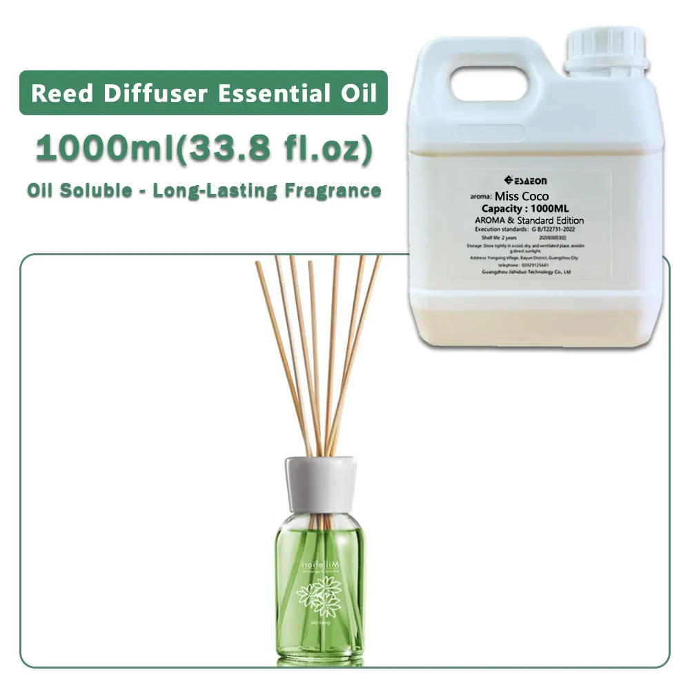 ESAEON Oily Aromatic Essential Oils - For Reed Diffusers & Flameless Aromatherapy, Miss Coco/Marriott Hotel - 1000ML(33.8 fl.oz)