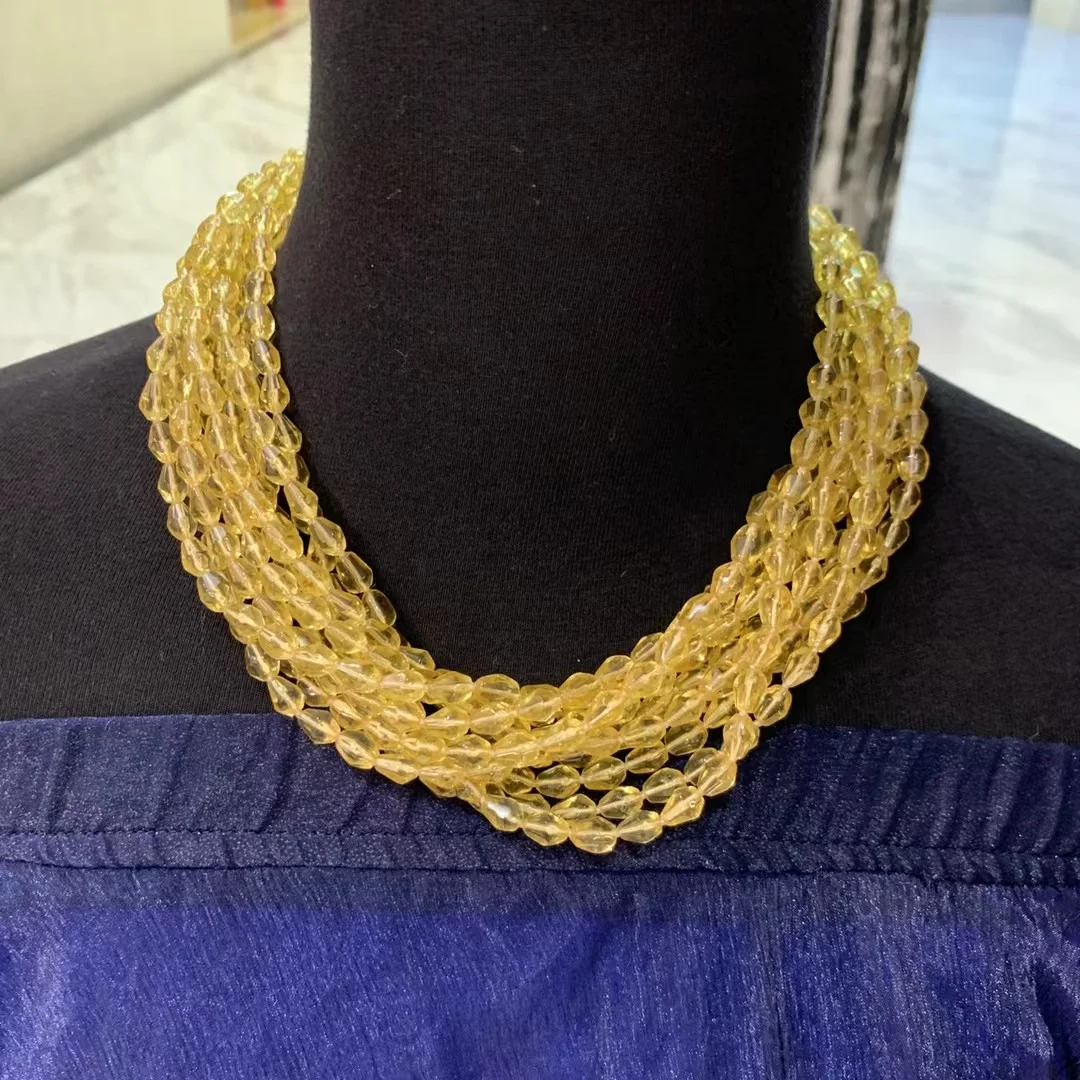 

gold color coloured glaze necklace europe style multi layers fashion women jewelry 50CM free shipping