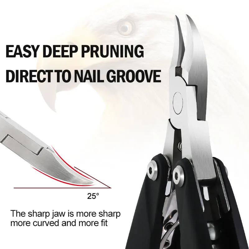 

Профессиональные складные ножницы-кусачки для ногтей 3-в-1 «Орлиный клюв» из прочной нержавеющей стали, компактный дорожный инструмент для ухода