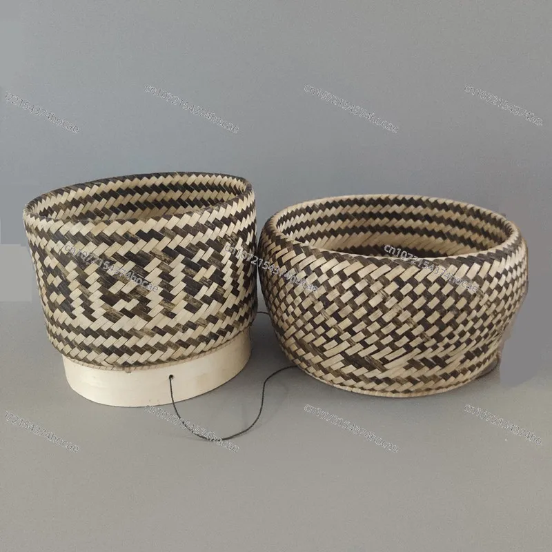 Packed rice Lao packed sticky rice Thai handmade bamboo woven rice basket Tea box Imported bamboo basket