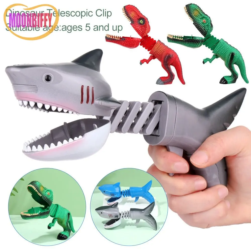 

Stress reliever Kids Gift Creative Novelty Pick Up Claw Children Shark Toy Dinosaur Telescopic Clip Animal Grabber Claw