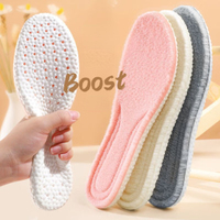 1 Pair Plush Insole Warm Insoles Sport Support Insert Feet Shoe Pad Breathable Sweat Absorption Plush Insole for Women Insoles