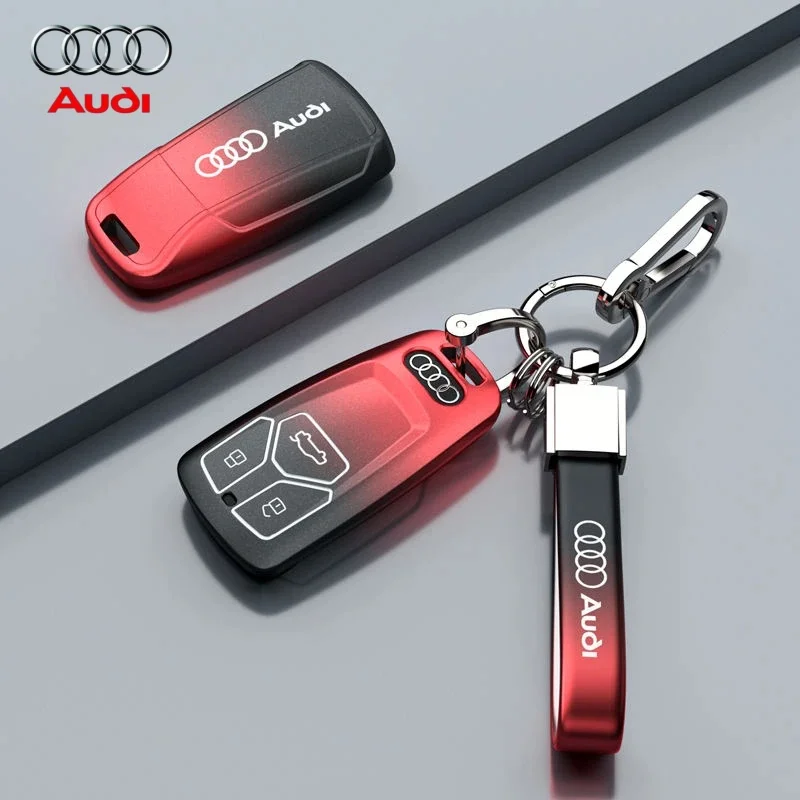 

New TPU For Audi A4 A4L A5 Q5 Q7 TT TTS 8S B9 2016 2017 2018 Auto Accessories Car Smart Remote Key Cover Case Bag Shell Keychain
