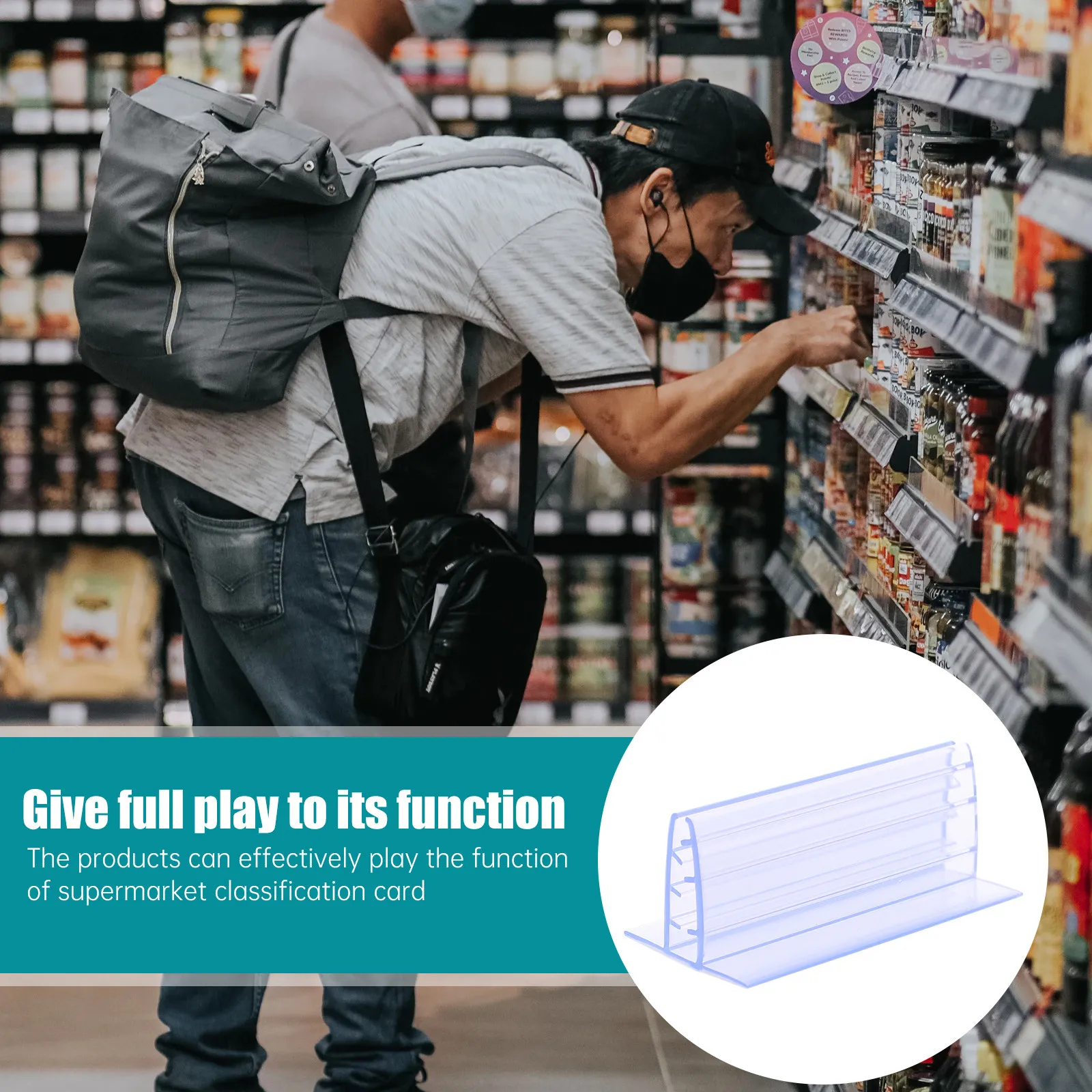 10Pcs Premium PVC Adhesive Price Display Stand for Retail Stores Supermarkets Reception Areas Acrylic Panel Holder Sheet Stand