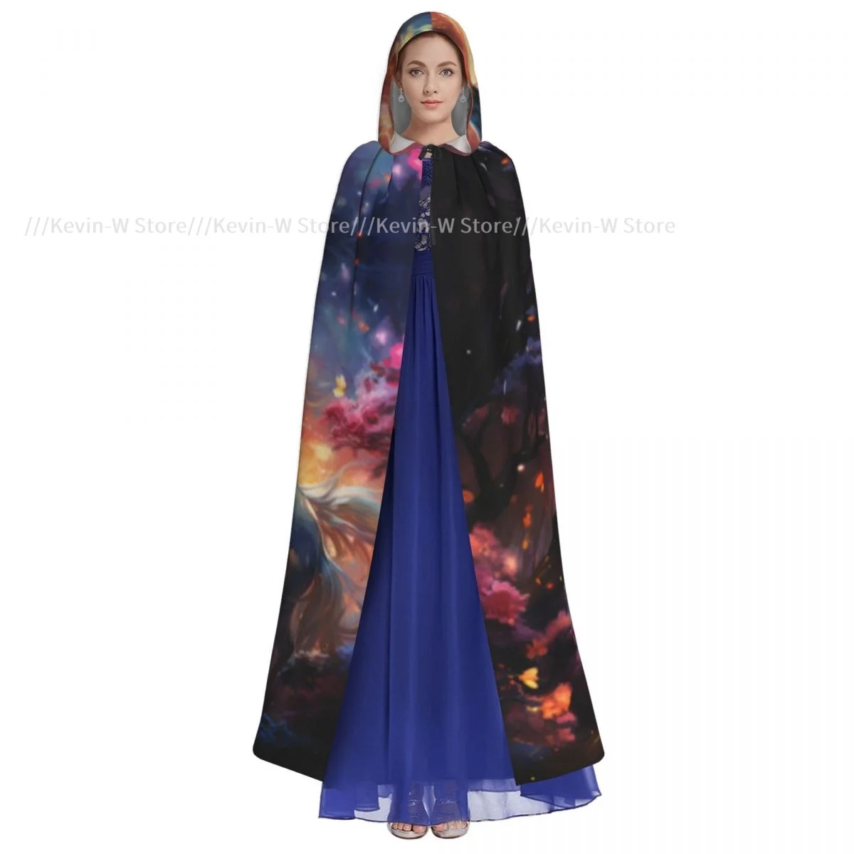 Unisex Adult Fantasy Unicorn Cloak with Hood Long Witch Costume Cosplay