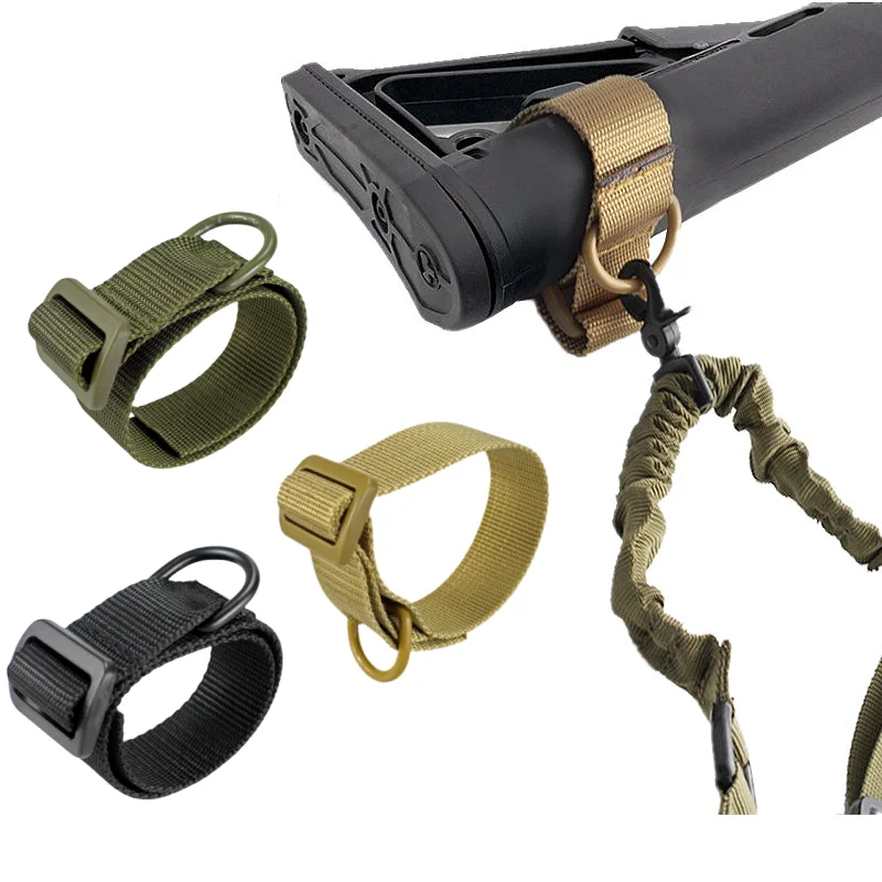 

Adaptador de bucle de eslinga para pistola, correa de hombro de nailon ajustable con anillo en D, accesorio de cinturón EDC
