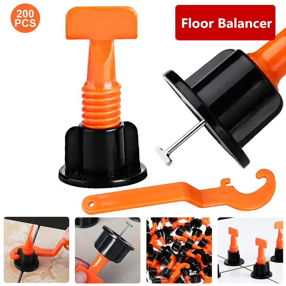 200 قطعة نظام تسوية بلاط الأرضيات مقاطع الفواصل الخزف السيراميك مستوي عدة لوضع البلاط جدار تحديد أدوات البناء