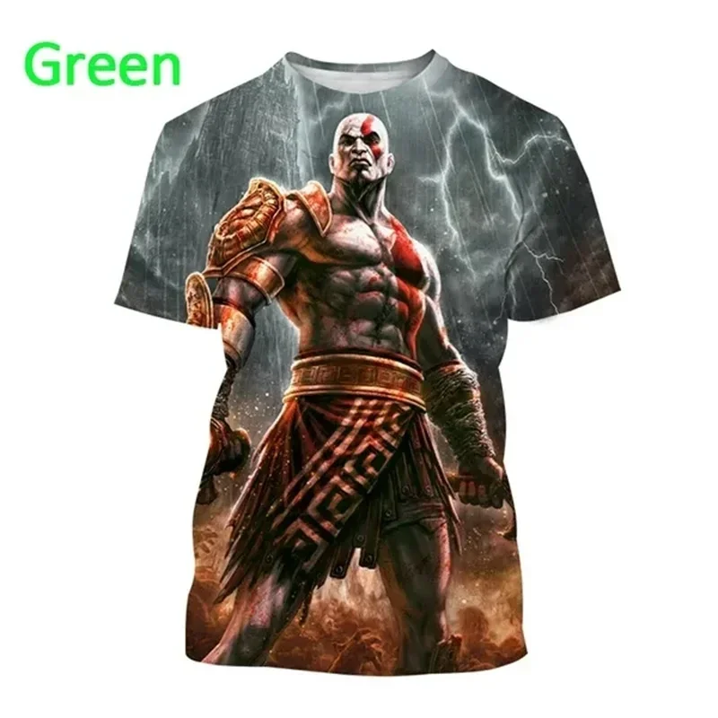 God Of War 3D Kwetos Printed T-Shirt Selling Men\'S Cool Design T-Shirt Combat Short Sleeve T Shirt O Collar Women\'S Casual Top