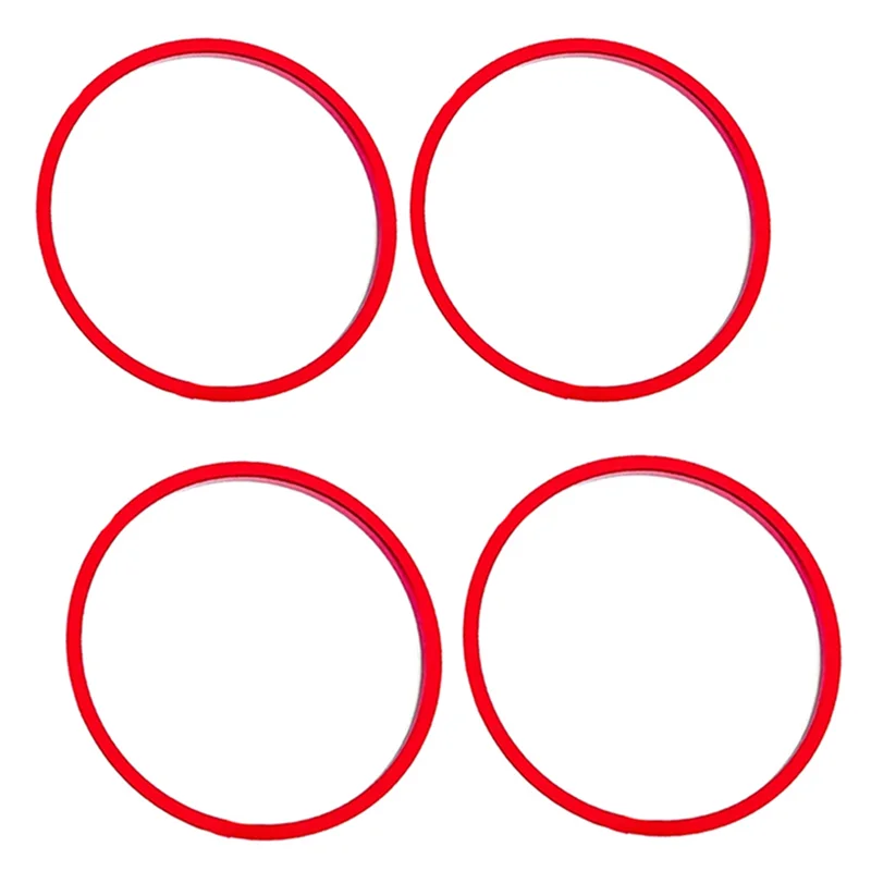 

4Pcs Red Car Interior AC Vent Outer Surrounding Circle Ring Trims For Toyota Tacoma 2016-2023 Accessories
