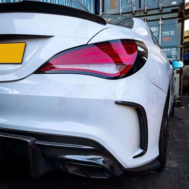 

For Mercedes Benz CLA Class W117 CLA45 Carbon Fiber Rear Bumper Side Fins Winglet Spoiler Canard Air Vent Body Kit