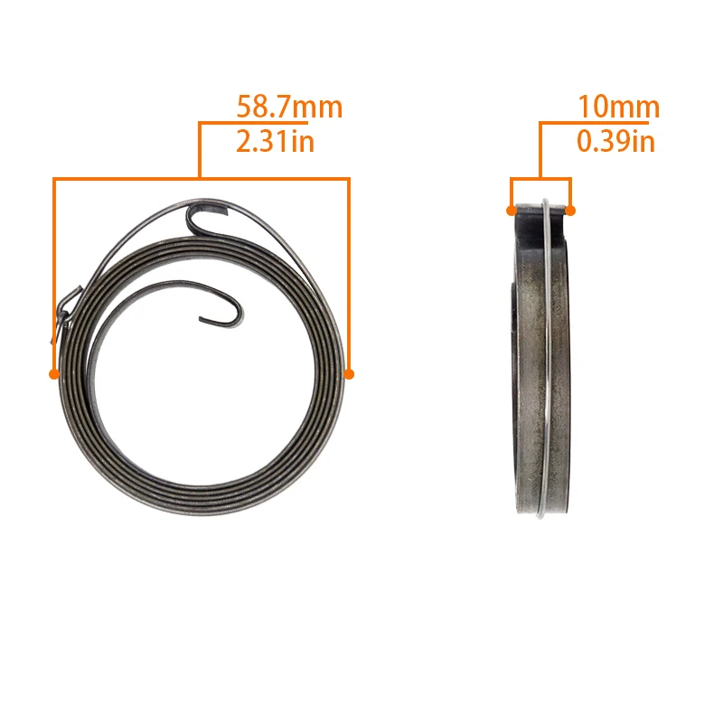 Lawn Mower Chainsaw Recoil Pull Starter Spring Replacement Pulley Rope Recoil For 45cc 52cc 58cc 2 Stroke Engine 4500 5200 5800
