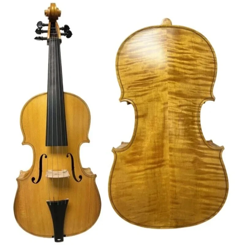 

Hand made big 5 string viola 17 7/8" fretted viola (455mm),big resonant sound