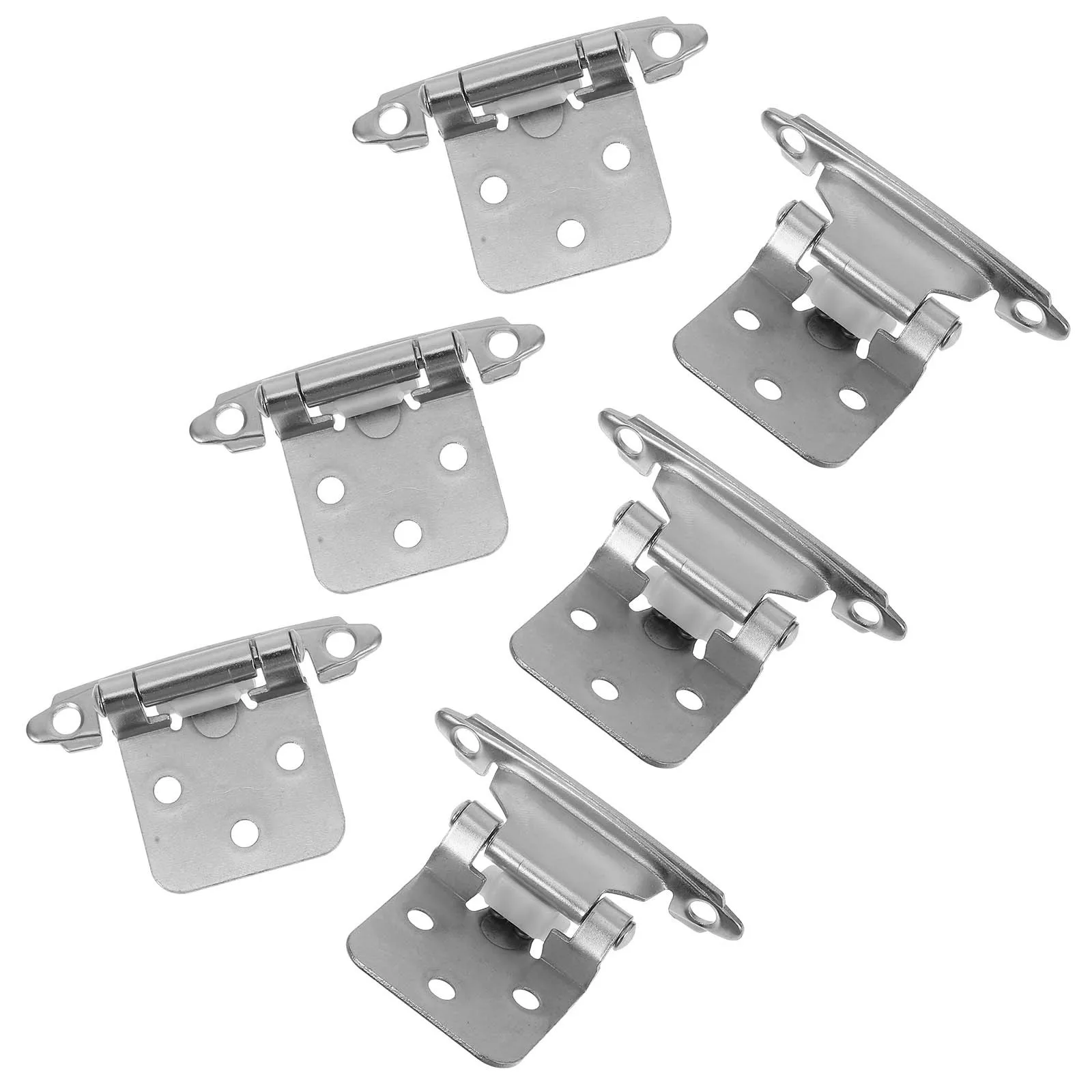 

6Pcs Self Closing Spring Hinges American Style Half Overlay Cabinet Door Steel Hardware for Kitchen Furniture Cabinet Hinge