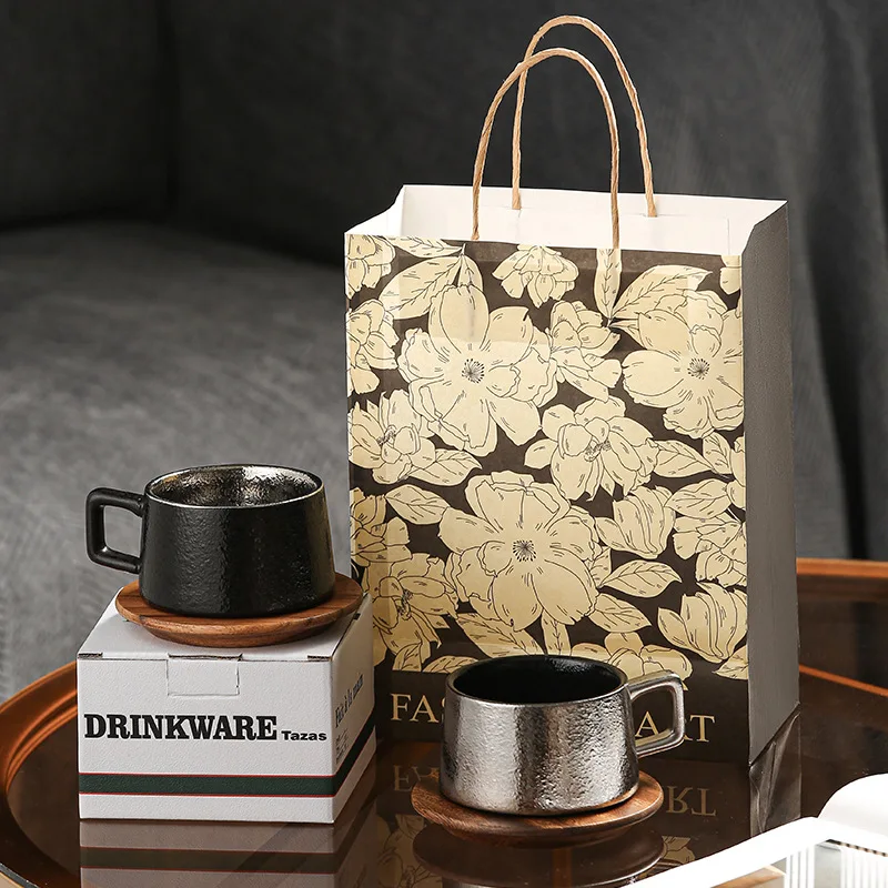 230ml High Beauty Ceramic Cup And Dish Set Nordic Office Afternoon Tea Handy Personalized Gift Handy Mugs Coffee Cup Plate Set