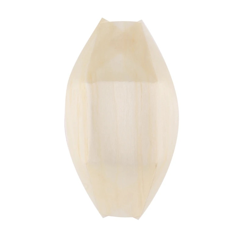 ชามอาหาร150X นิ้ว "เรือ" ไม้ย่อยสลายได้11ซม. x 6.5ซม