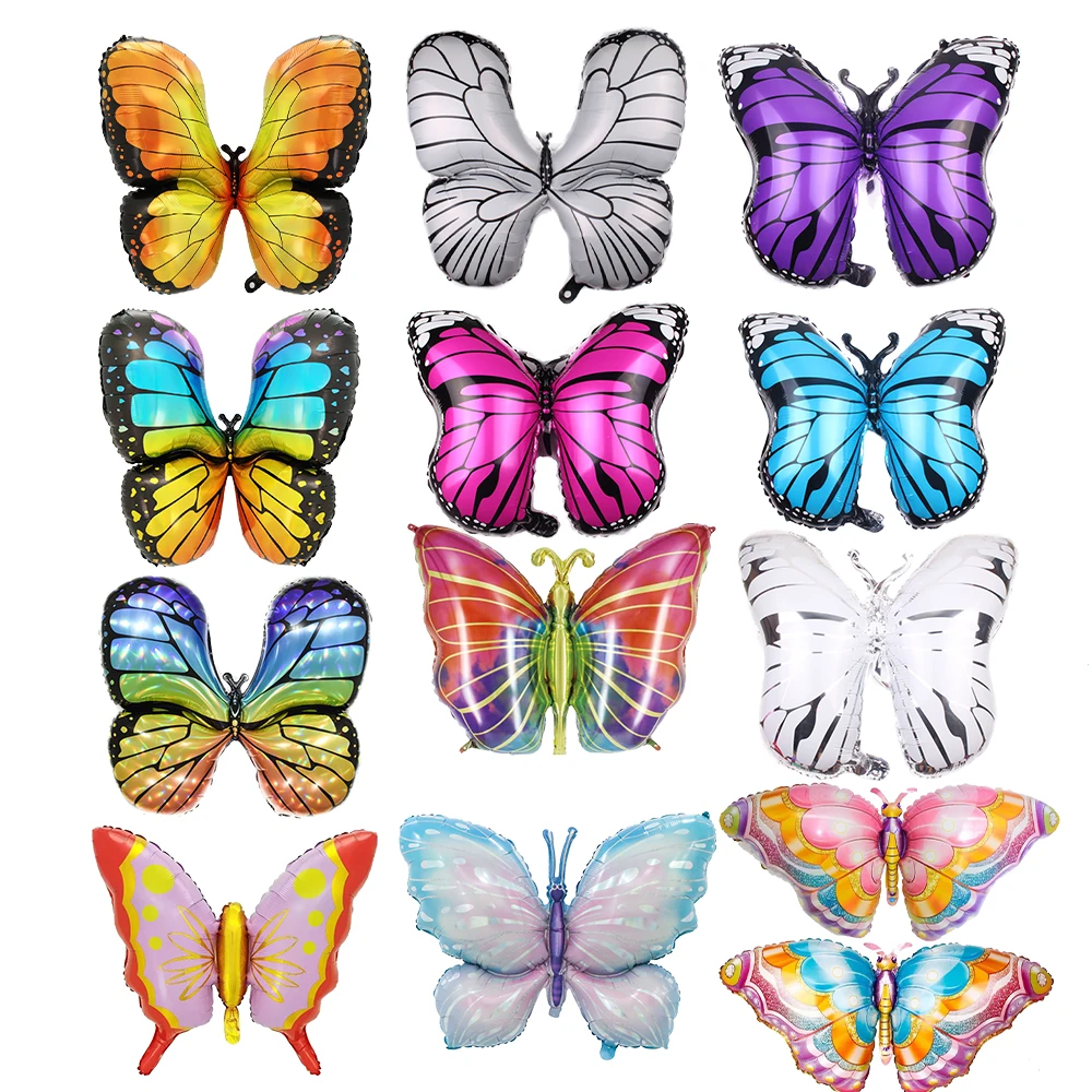 Multiple Styles Butterfly Balloons Pink blue yellow colorful Kids Girls Fairy Birthday Party Baby Shower Wedding Decorations