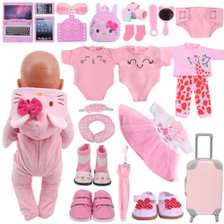 Doll Clothing Spring Shoes Clothes Accessories 18 Inch US and 43 cm Baby Newborn Doll Rebirth Girl Toys Our Generation