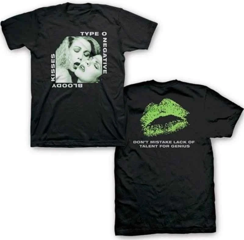 نوع جديد O القبلات الدموية السلبية الثقيلة المعادن القوطي تيز (S-4XL) Badhabitmerch الراقية الفاخرة لكل من الرجال والنساء أفضل Y2k #1