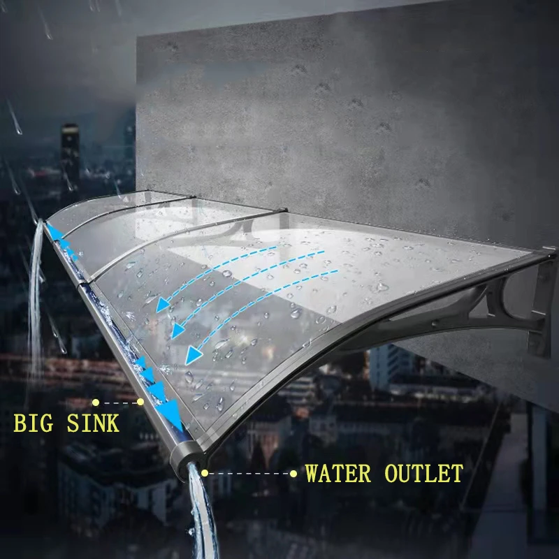 Outdoor DIY sink transparent polycarbonate awning window awning