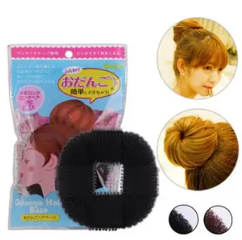 6Pcs/Lot Self-Adhering Donut Magic Bud-Like Black/Brown 8cm Pure Nylon Hair Bun Maker Care Styling Tools Accessories HA071