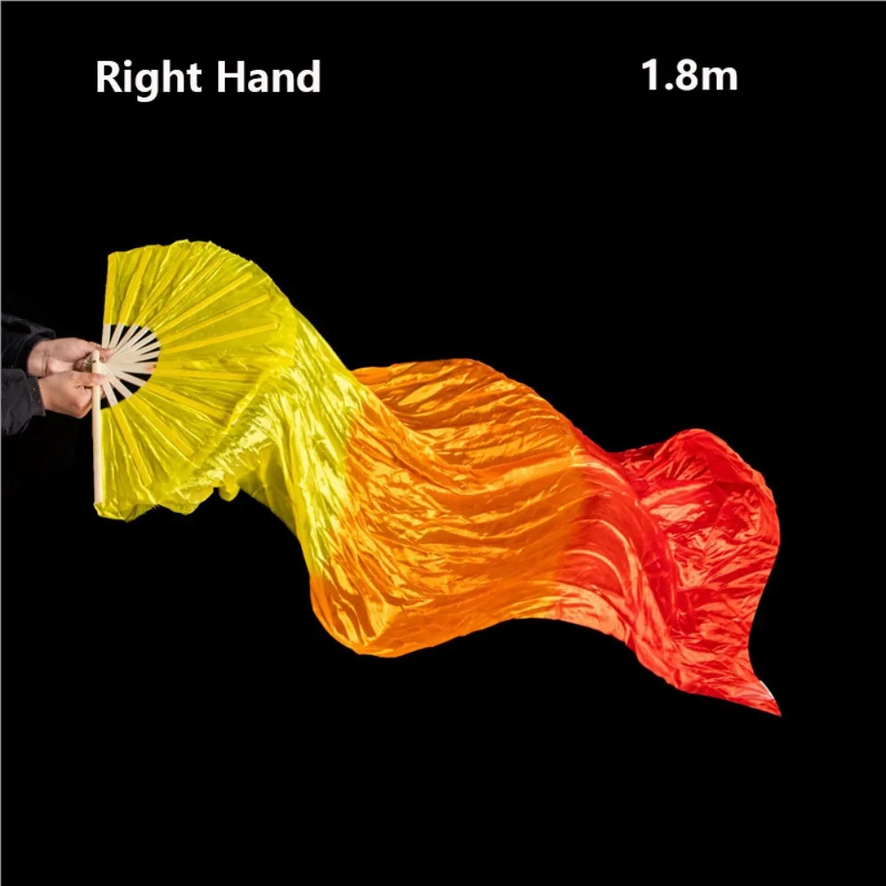 Hot Sell Kid Women Belly Dancing Fan Gradient Color Multicolors Long Imitation Fan 180cm Square Dancing Dance Accessories