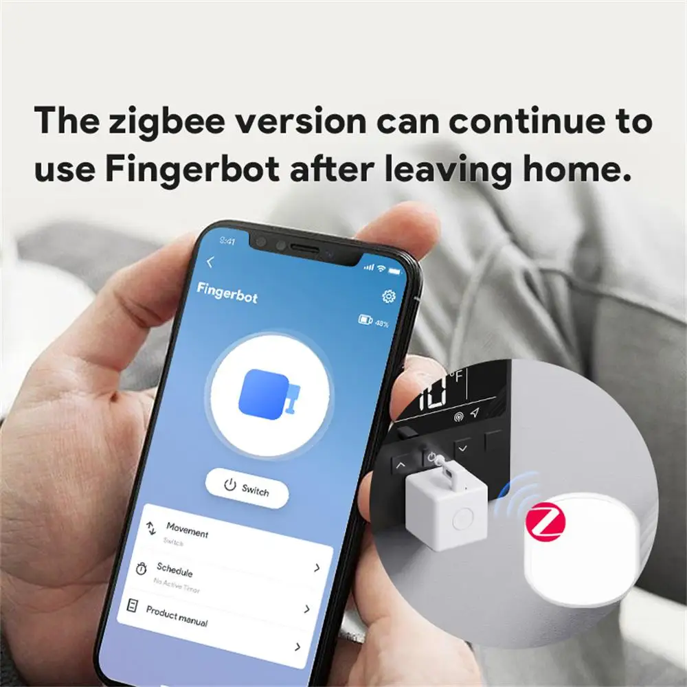 Convenient Installation 38g Intelligent Switch Voice Control Dimensions 34.5 34.5 34.5mm Intelligent Finger Robot Timed Start