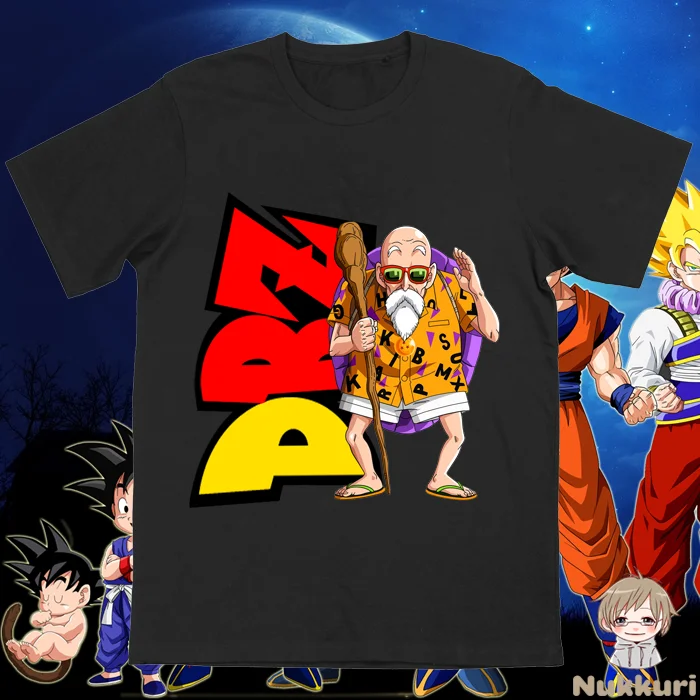 2026 Summer Dragon Ball Master Roshi Men's T-Shirt Muscular Kamehameha Graphic Cotton Breathable Casual Short Sleeve Tee