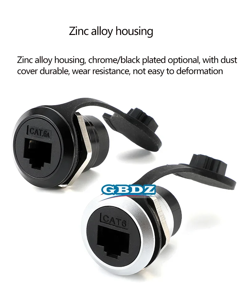 موصل شبكة RJ45 CAT5E CAT6 CAT6A جيجابت 10GE قاعدة إرساء دائرية من النوع D CAT3 RJ11 4 مقبس هاتف أساسي #2