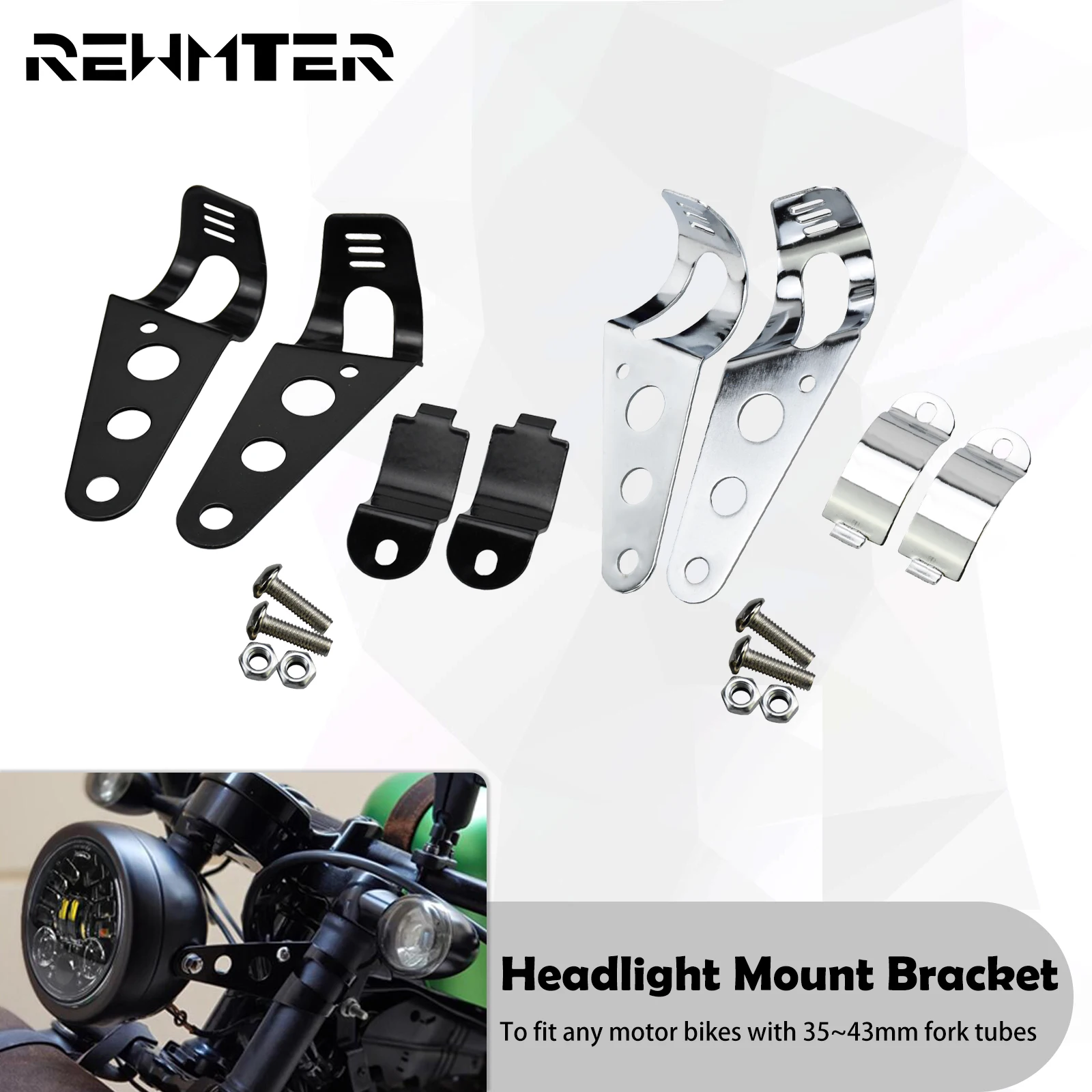 

Motorcycle Universal Headlight Mount Bracket Fork Cafe Racer Chopper Headlamp Holder Clamp For Harley Sportster Touring Softail