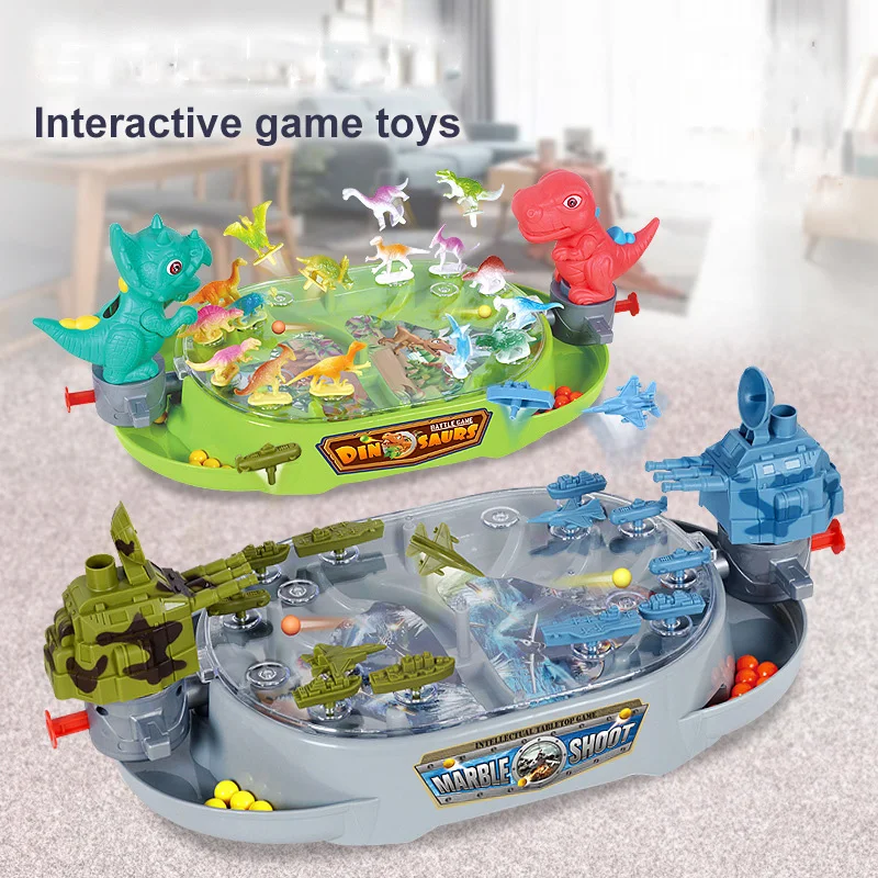 

Children's Desktop Board Games Toy Puzzle Catapult Parent-Kid Interaction Two Players Developmental Toys Dinosaur Battle Game