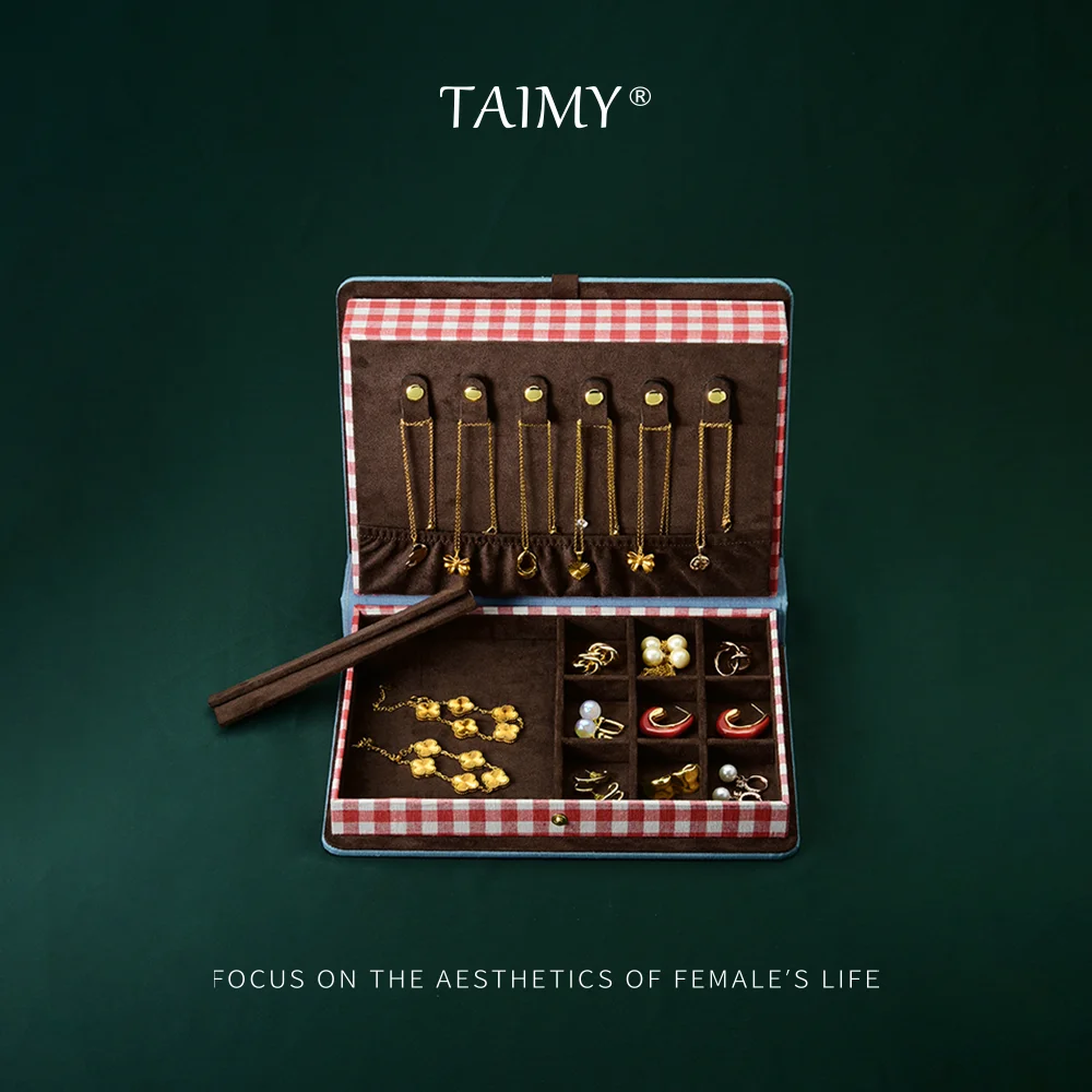 TAIMY Cowboy Style Jewelry Box Creative Double-Layer Multifunctional Jewelry Storage Box With Mirror Personalized Jewelry Case