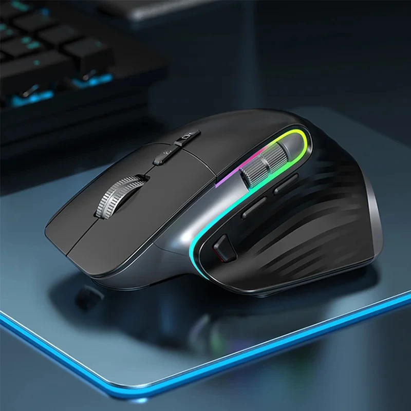 Imagem -03 - Rgb Recarregável sem Fio Gaming Mouse 2.4g Programação Bluetooth Leve Adequado Ergonômico Silencioso pc Laptop