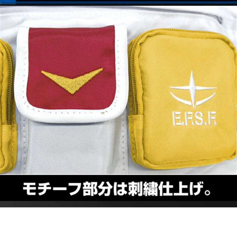 Japanese Waist Bag Gundam RX-78-2 Canvas Messenger Bag Portable Anime Cosplay Multifunction Travel Bag Knapsack