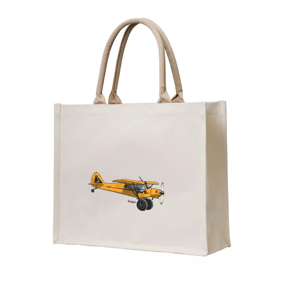 

PA 12 Piper Cub Yellow Tote Bag reusable shopping bags ecological bags shopping bag logo shopping cart bags