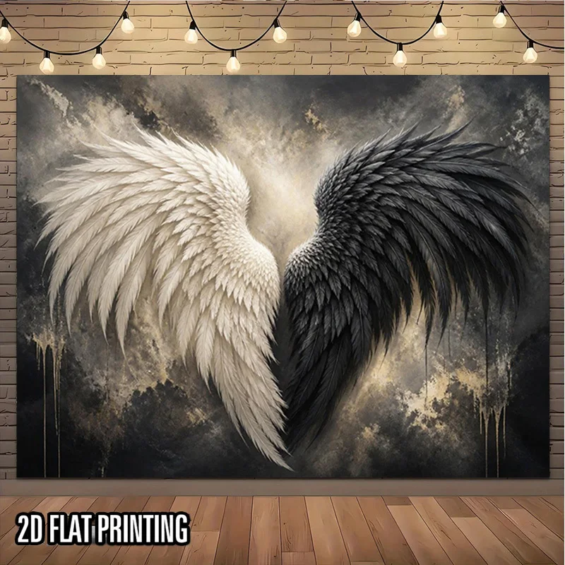 Large Realistic Angel Wings Tapestry Wall Hanging Decor for Bedroom Living Room Gothic Fantasy Art Print
