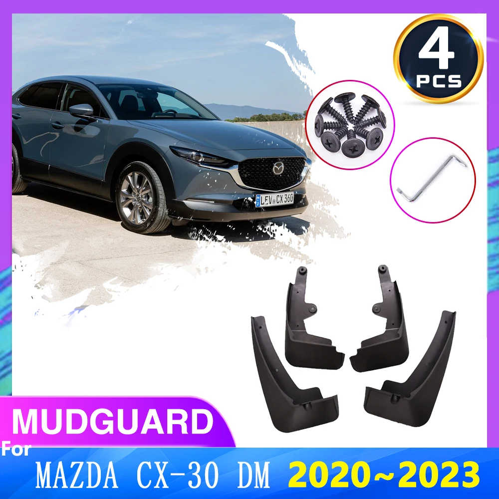 

For Mazda CX-30 DM 2020 2021 2022 2023 Front and Rear Wheel Mudguard Splash Guard Mudflap Fender 4PCS Car Parts Auto Accessories