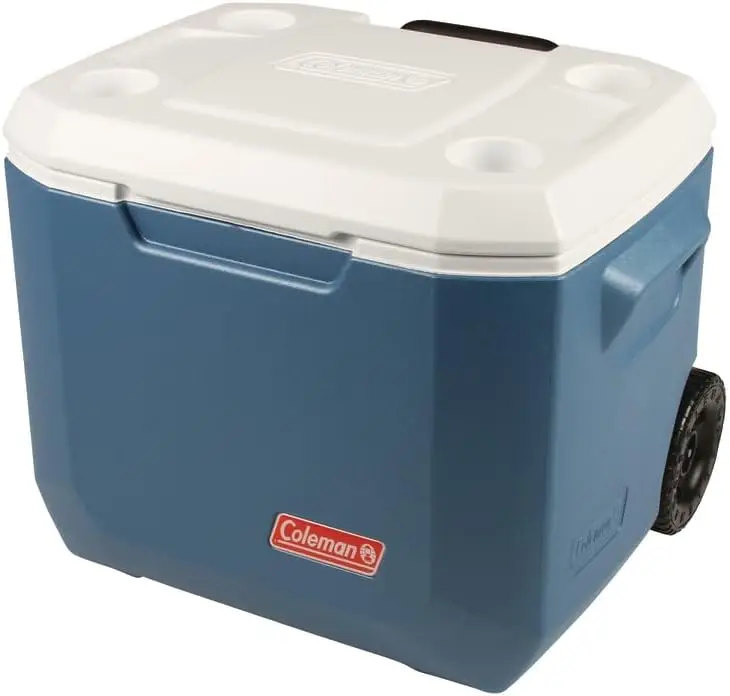 Portable Rolling Cooler | 50 Quart Xtreme 5 Day Cooler with Wheels | Wheeled Hard Cooler Keeps Ice Up to 5 Days