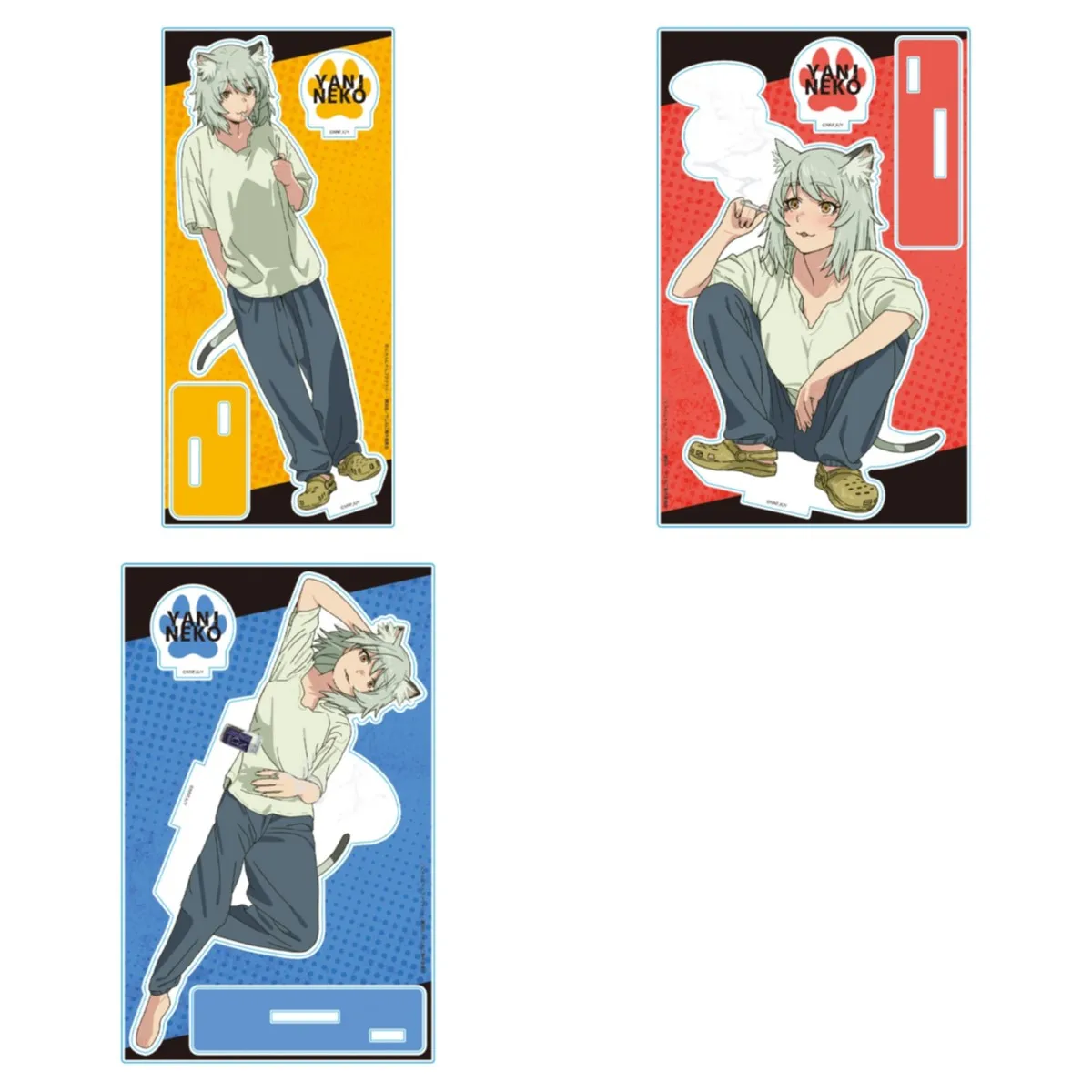 Chainsmoker Cat Anime Peripheral Acrylic Standee Model Plate Transparent Desk Decoration Collection Present Keychain