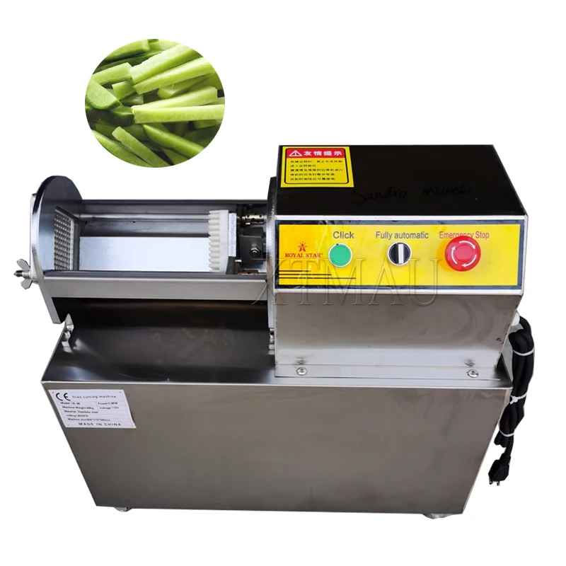 

Commercial Electric French Fries Slicer For Potato Radish Cucumber Strip Cutter Stainless Steel Vegetable Cutting Machine