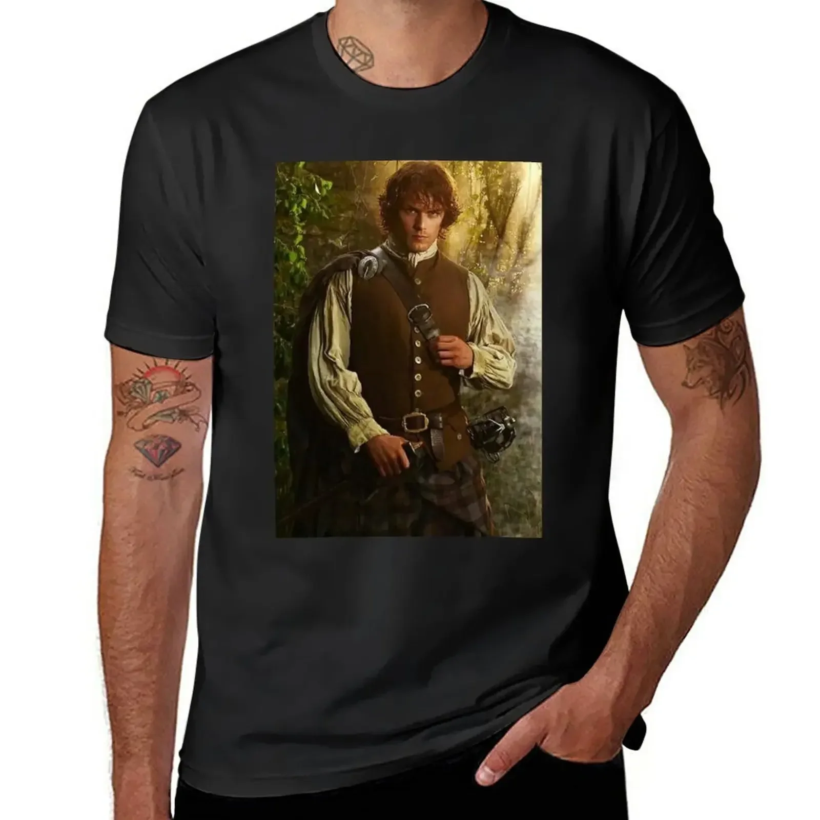 Sam Heughan T-Shirt oversized boys whites quick drying mens t shirts pack